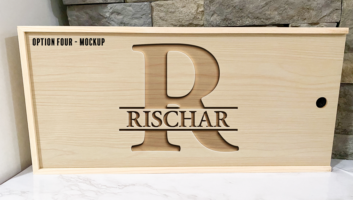 Grill Tools in a Personalized Pine Box