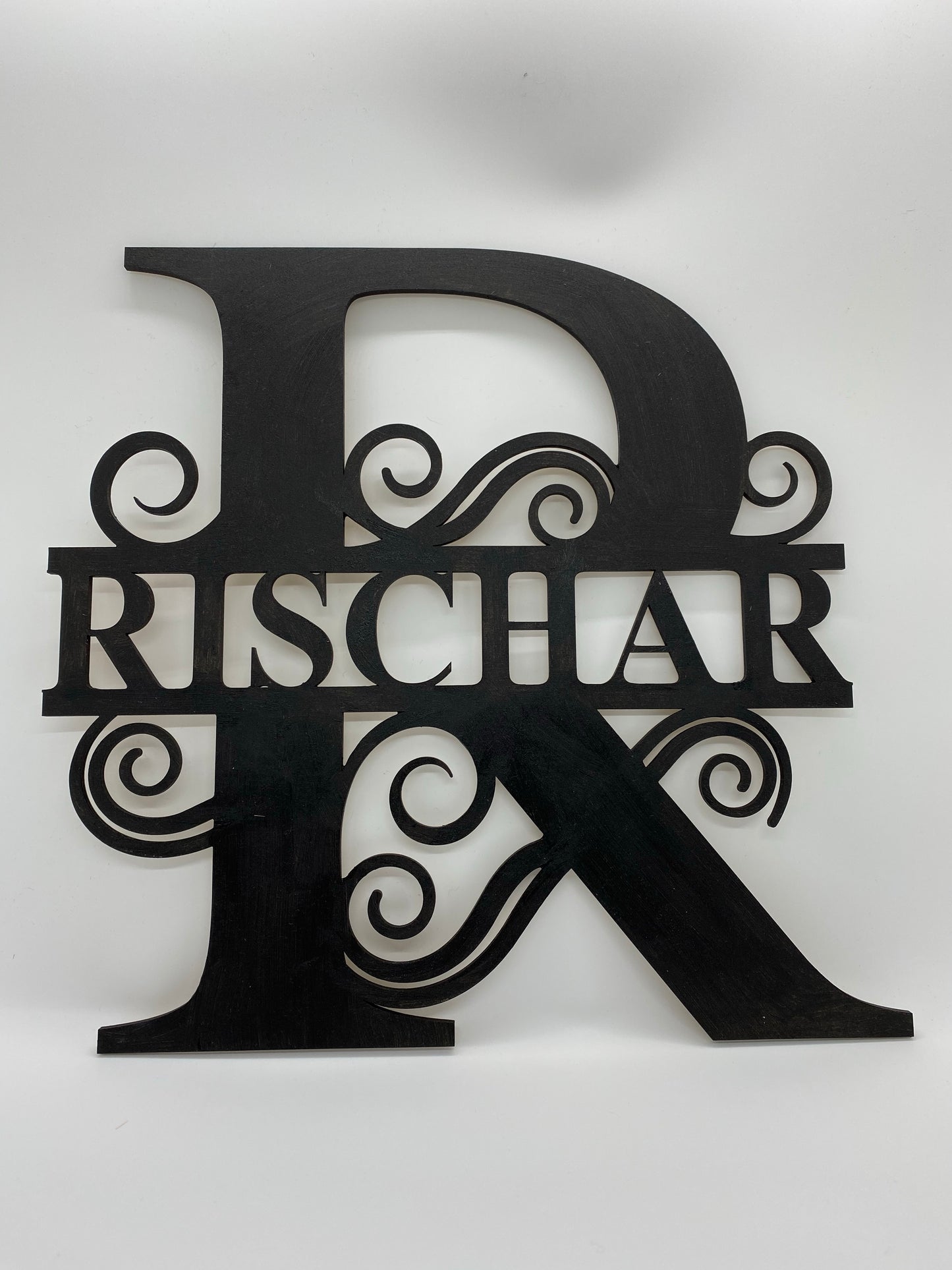 Customized Scroll Monogram Wall Hanger/Shelf Sitter