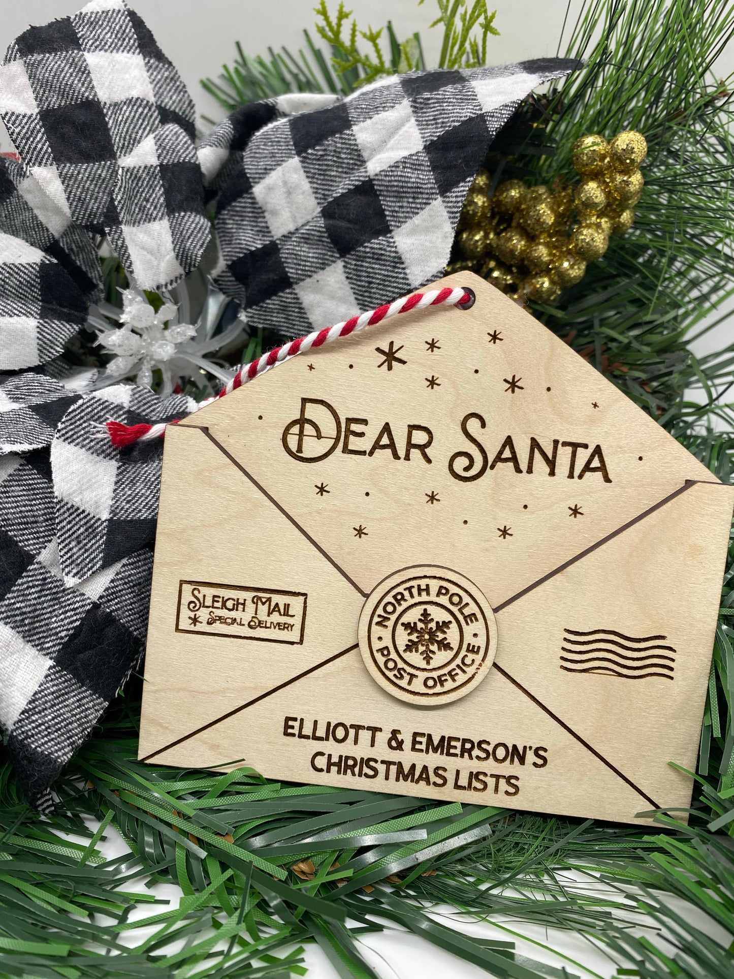 Customized “Dear Santa” Christmas List Ornament