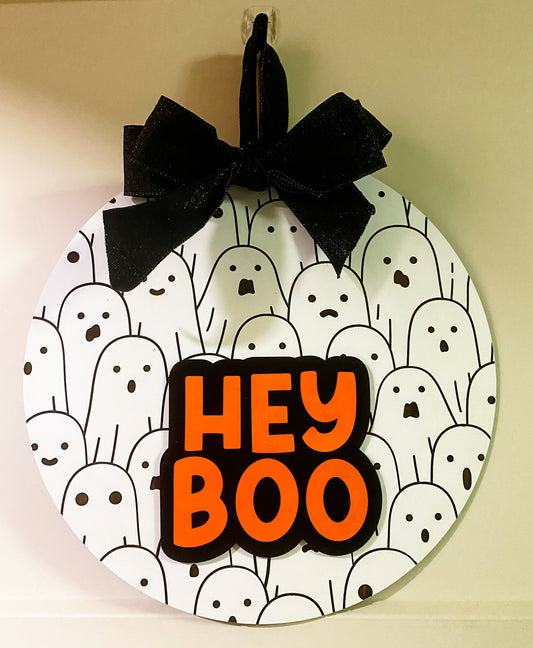 "Hey Boo" Halloween Sign