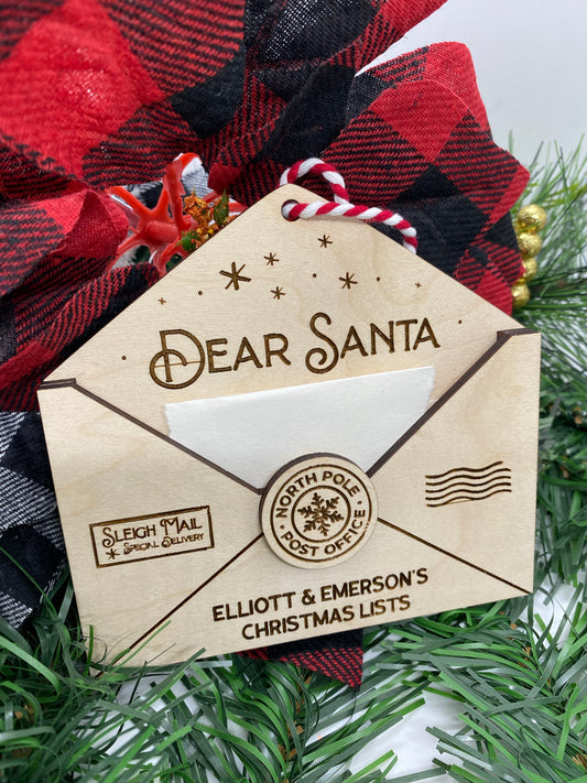 Customized “Dear Santa” Christmas List Ornament