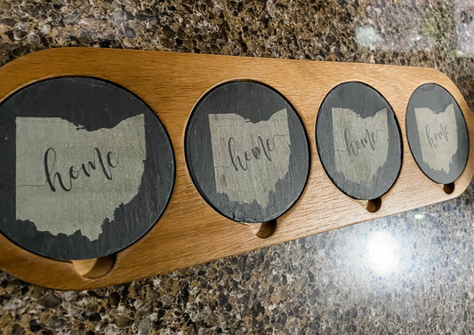 Acacia & Slate Flight Board/Coasters